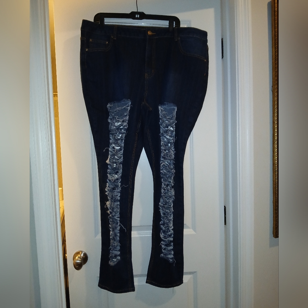 Ashley Stewart Blue Skinny Jeans